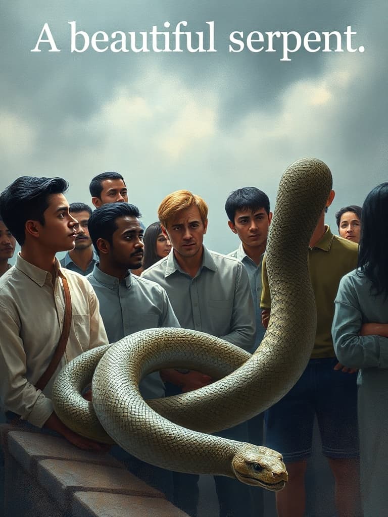 A beautiful serpent inside the congregation